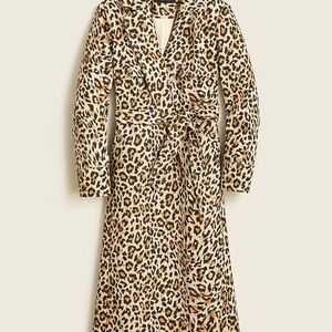 J.Crew Collection Leopard Tailored Trench Coat